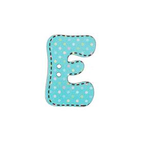 Botón madera - Letra E - 24 unid.  | FR2011-00E | ABECEDARIO BOTÓN MADERA