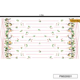 Tela Sarga digital Navidad MANTELES - Nv - 23 - Pájaros - B-Fernando Maluhy - 1 metro  | PM029S01