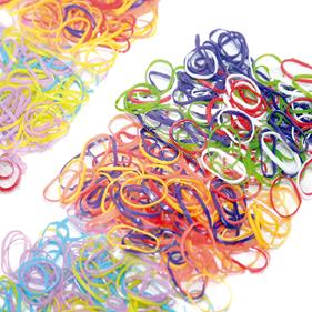 Gomas elásticas finas colores blister de 100 unid. - 12 blister | 5837