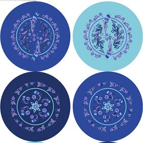 Tela algodón digital panel - Oriental - B-FM - 1 metro | TX9031