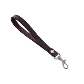 Tirador cuero + mosquetón 15 cm. x 1 cm. - 1 unid.     | AS0001