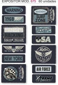 Expositor adornos parches termoadhesivos - 60 unid. | EX0675