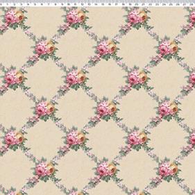 Tela algodón patchwork  SECRET GARDEN - Marfil - Millyta - 1 m. | MV041C01