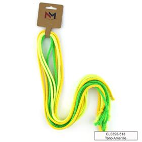 Cordón pelo acrílico - Tono amarillo - 2 x 6 unid.    | CL0395-513