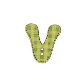 Botón madera - Letra Y - 24 unid.  | FR2011-00V | ABECEDARIO BOTÓN MADERA