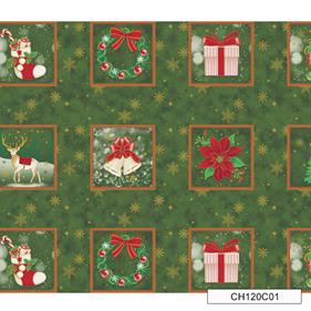 Tela algodón Navidad Cuadros - Nv - 23 - Verde - B-Fernando Maluhy - 1 metro             | CH120C01