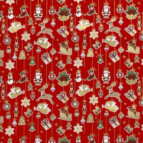 Tela algodón navidad - Rojo - 1 metro | TX20727-015