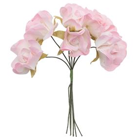 Flor papel 3 cm. 6 pcs/ramo - 12 ramilletes  | CM12-4014