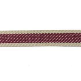 Cinta espiga rayas algodón 3 cm. - Granate - 15 metros  | MC2134-004 | CINTA RIGIDA ESPIGA RÚSTICA