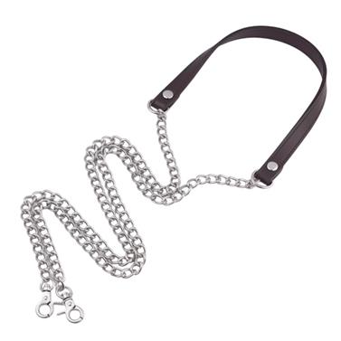 Asa polipiel + cadena plateada - 120 x 1,3 cm. - 2 unid.  | MC0193