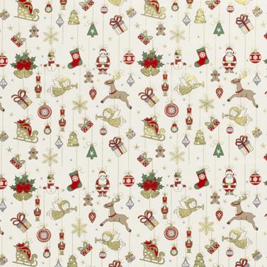 Tela algodón navidad - Blanco - 1 metro | TX20727-051