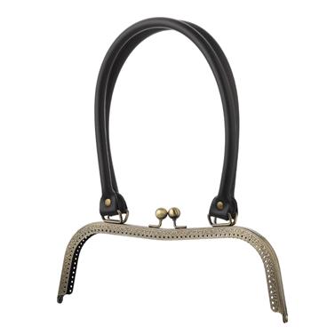 Asa metal con tira polipiel - 27x8 cm. - 1 unid.   | MC0191