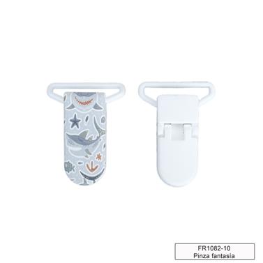 Pinza forma plástico chupetero - Tiburón gris - 5 unid.   | FR1082-10