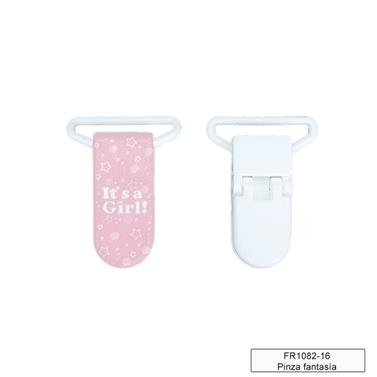 Pinza forma plástico chupetero - Gril Rosa - 5 unid. | FR1082-16