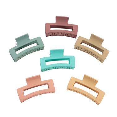 Pinza pelo rectangular 8.5 cm. - Surtido 1 - 12 unid.   | PA0187