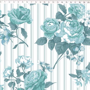 Tela algodón estampada - Colorful - Verde - B-FM - 1 metro  | TX2008-015