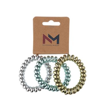 Coletero espiral - Nacarado - 36 unid. - 2 tonos diferntes  | CL0409