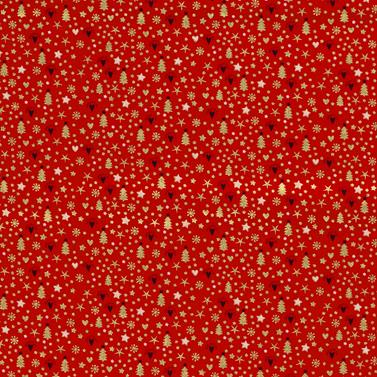 Tela algodón navidad - Rojo - 1 metro | TX20725-015