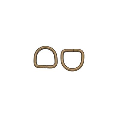 Anilla Hierro forma D  3.8 x 20 x 20 mm. - 6 blister x 2 unid. | FR5075 | FORNITURAS METÁLICAS MOCHILA Y BOLSOS