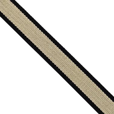 Cinta rígida - Negro-Beige - 15 metros    | MC2170-002 | CINTA RIGIDA ESPIGA RÚSTICA