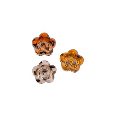 Pinza flor rosa 4 cm. -Carey - 12 unid.       | PA0204-2