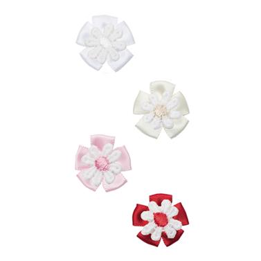 Velcro lazo con flor - 12 unid.  | VL0003