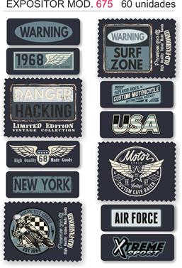Expositor adornos parches termoadhesivos - 60 unid. | EX0675