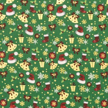 Tela algodón navidad - Verde botella - 1 metro | TX22705-025